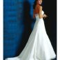 A-Line/Princess Strapless Chapel train Satin wedding dress(SEW0825)