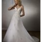 A-Line/Princess V-neck Chapel Train Tulle wedding dress for brides new Style(WDA1724)