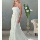 A-Line/Princess Strapless Chapel train Chiffon wedding dress for brides new Style(WDA0049)