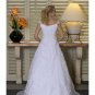 A-line/Princess Square Chapel Train Tulle wedding dress for brides new style(WDA0149)