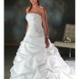 A-line/Princess Strapless Cathedral Train Taffeta wedding dress for brides new style(WDA0070)