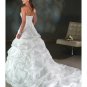 A-line/Princess Strapless Cathedral Train Taffeta wedding dress for brides new style(WDA0070)