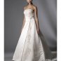 A-Line/Princess Strapless Chapel train Satin wedding dress for brides new style(WDA0088)