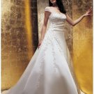 A-Line/Princess Square Chapel train Satin wedding dress for brides new Style(WDA1651)