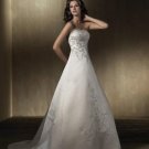 A-Line/Princess Strapless Chapel Train Stain wedding dress for brides new style(WDA1577)