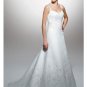 A-Line/Princess spaghetti straps Chapel Train Stain wedding dress for brides new style(WDA1575)