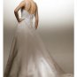 A-Line/Princess spaghetti straps Chapel Train Stain wedding dress for brides new style(WDA1574)