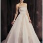A-Line/Princess Strapless Chapel train Satin wedding dress for brides new Style(WDA1648)