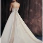 A-Line/Princess Strapless Chapel train Satin wedding dress for brides new Style(WDA1648)