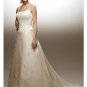 A-Line/Princess spaghetti straps Chapel train Satin wedding dress for brides new Style(WDA1638)