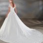 A-Line/Princess V-neck Chapel Train Satin wedding dress for brides new style(WDA0022)