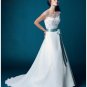 A-Line/Princess Queen-Anne Chapel Train Stain wedding dress for brides gowns new style(WDA1566)