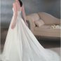 A-Line/Princess V-neck Chapel Train Chiffon wedding dress for brides gowns new styl(WDA0027)