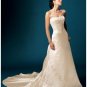 A-Line/Princess Strapless Chapel Train Stain wedding dress for brides gowns new style(WDA1565)