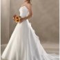 A-Line/Princess Strapless Chapel Train Chiffon wedding dress for brides gowns new style(BST0021)