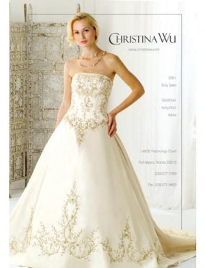 A-Line/Princess Strapless Chapel Train Stain wedding dress for brides gowns new style(WDA1583)