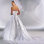 A-Line/Princess Strapless Cathedral Train Satin wedding dress for brides gowns new style(WDA0001)