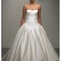 A-Line/Princess Strapless Cathedral train Satin wedding dress for brides gowns new style(WDA0552)