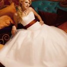 A-Line/Princess Spaghetti straps Chapel Train Stain wedding dress for brides gowns new(WDA1592)