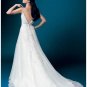 A-Line/Princess spaghetti straps Chapel Train Satin wedding dress for brides gowns new(WDA1674)