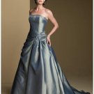 A-Line/Princess Strapless Chapel Train Satin wedding dress for brides gowns new Style(WDA1680)