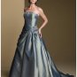A-Line/Princess Strapless Chapel Train Satin wedding dress for brides gowns new Style(WDA1680)