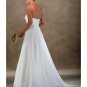 A-Line/Princess Strapless Chapel Train Chiffon wedding dress for brides gowns new style(WDA0008)