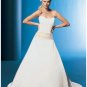 A-Line/Princess Strapless Chapel Train Satin wedding dress for brides gowns new Style(WDA1678)