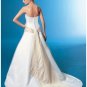 A-Line/Princess Strapless Chapel Train Satin wedding dress for brides gowns new Style(WDA1678)