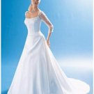 A-Line/Princess Square Chapel Train Satin wedding dress for brides gowns new Style(WDA1677)