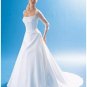 A-Line/Princess Square Chapel Train Satin wedding dress for brides gowns new Style(WDA1677)