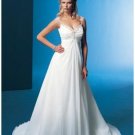 A-Line/Princess V-neck Chapel Train Chiffon wedding dress for brides gowns new Style(WDA1675)