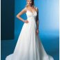 A-Line/Princess V-neck Chapel Train Chiffon wedding dress for brides gowns new Style(WDA1675)