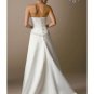 A-Line/Princess Strapless Chapel Train Satin wedding dress for bridal gowns new style(SEW1669)