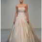 A-Line/Princes Strapless Chapel train Satin wedding dress for brides gowns new style(WDA0547)