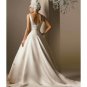 A-Line/Princess V-neck Chapel Train Satin wedding dress for brides gowns new Style(WDA1668)