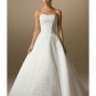 A-Line/Princess Strapless Chapel Train Satin wedding dress for brides gowns new Style(WDA1662)