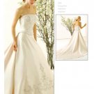 A-Line/Princess Strapless Cathedral Train Stain wedding dress for brides gowns new style(WDA1582)