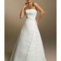 A-Line/Princess Strapless Chapel Train Organza wedding dress for brides gowns new Style(WDA1661)