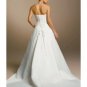 A-Line/Princess Strapless Chapel Train Organza wedding dress for brides gowns new Style(WDA1661)