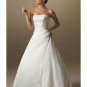 A-Line/Princess Strapless Chapel Train Satin wedding dress for brides gowns new Style(WDA1660)