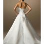 A-Line/Princess Strapless Chapel Train Satin wedding dress for brides gowns new Style(WDA1660)
