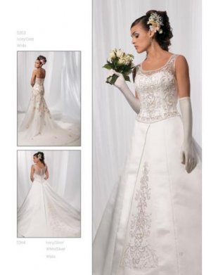 A-Line/Princess Scoop Cathedral Train Stain wedding dress for brides gowns new style(WDA1581)