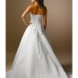 A-Line/Princess Strapless Chapel Train Satin wedding dress for brides gowns new Style(WDA1664)