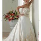 A-Line/Princess Strapless Chapel Train Stain wedding dress for brides gowns new style(WDA1590)
