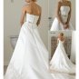 A-Line/Princess Strapless Cathedral Train Stain wedding dress for brides gowns new style(WDA1588)