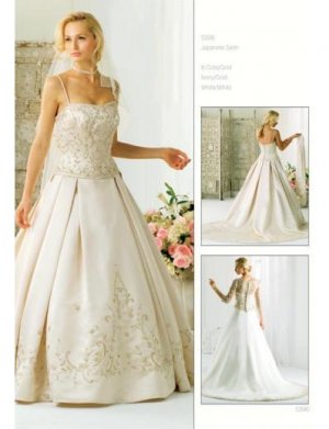 A-Line/Princess spaghetti straps Chapel Train Stain wedding dress for brides gowns new(WDA1587)