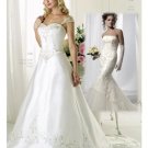 A-Line/Princess Off-the-shoulder Chapel Train Stain wedding dress for brides gowns new(WDA1584)