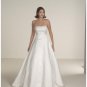 A-Line/Princess Strapless Chapel Train Satin wedding dress for brides gowns new style(WDA0342)