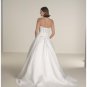 A-Line/Princess Strapless Chapel Train Satin wedding dress for brides gowns new style(WDA0342)